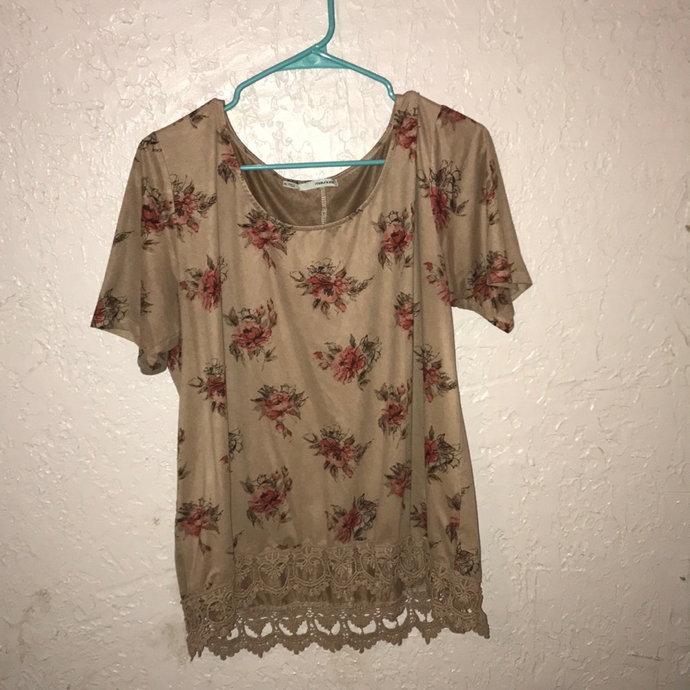 Floral top with Lace bottom